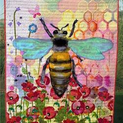 Bee And Flower Cla1510018Q Quilt Blanket and Home Decor