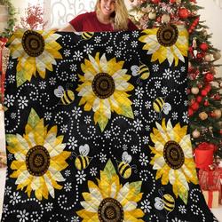 Bee And Sunflower Jfj Quilt Jp and Home Decor