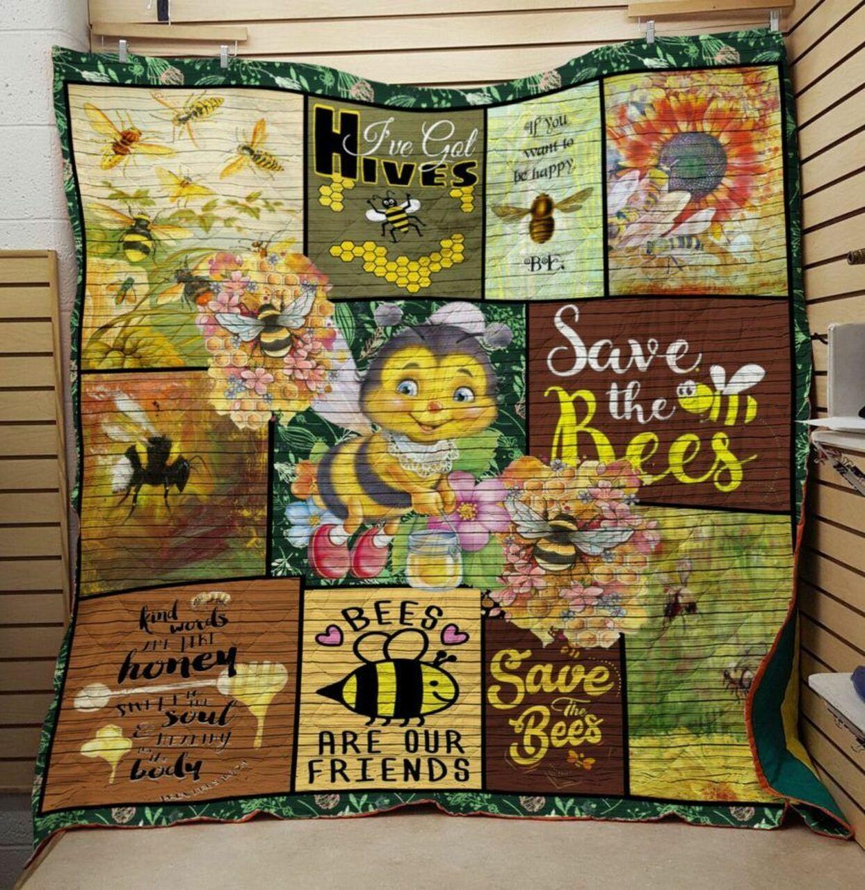 Bee Bees Are Our Friends Quilt Blanket Dhc04011101Dd and Home Decor