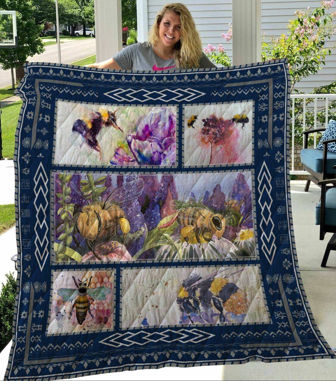 Bee Pod Bee Quilt Blanket Dhc03011475Dd and Home Decor