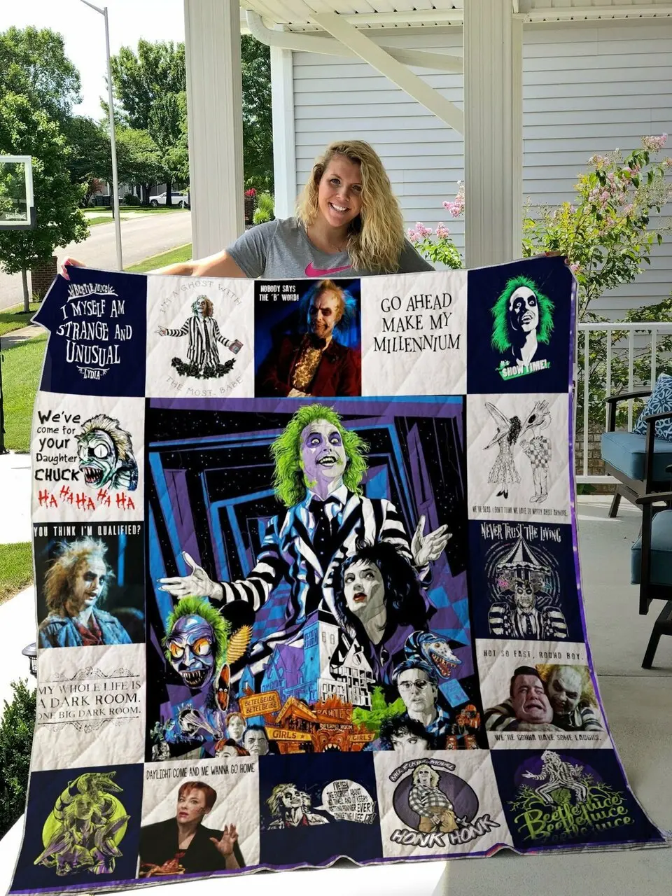 Beetlejuice Quilt Blanket For Fans Ver 17 2 and Home Decor