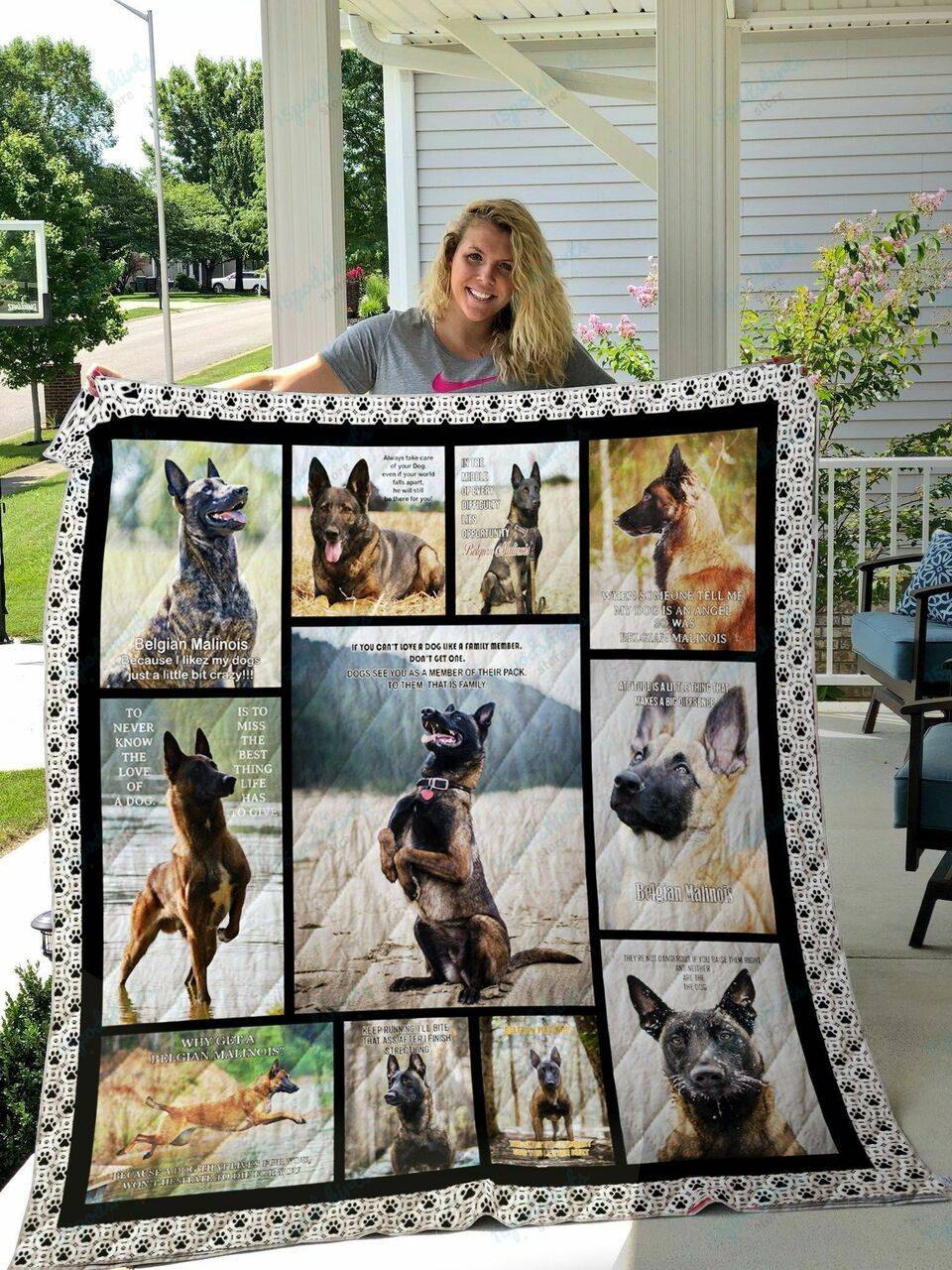 Belgian Malinois Quilt Blanket and Home Decor