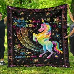 Believe In Magic  Quilt Blanket and Home Decor