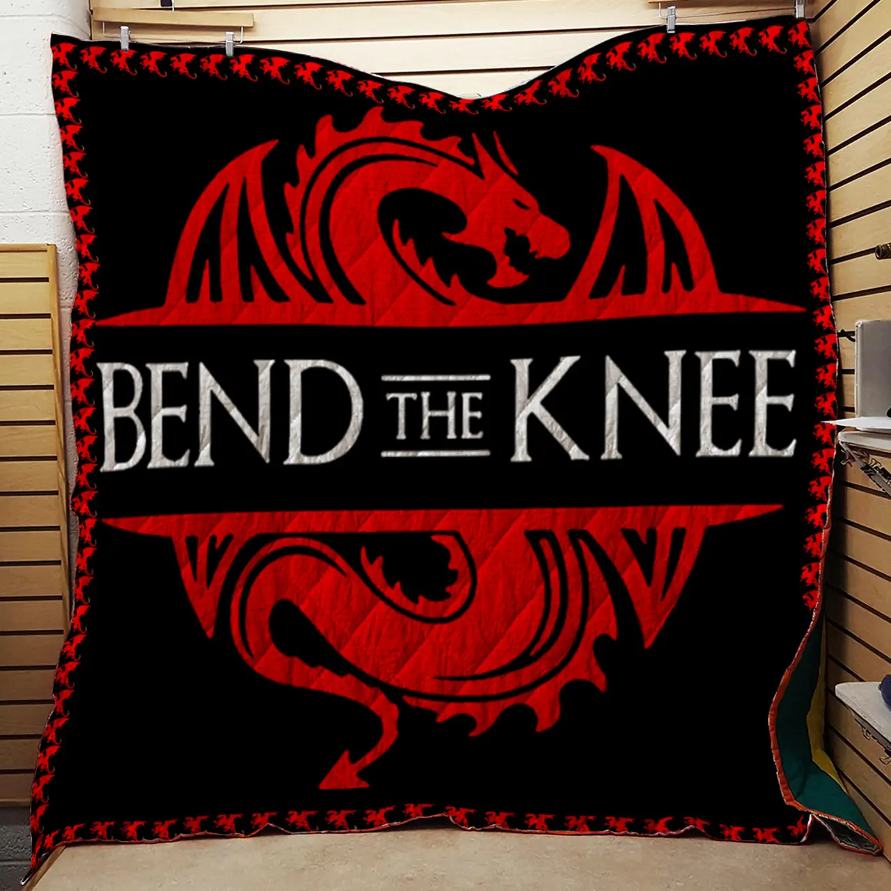Bend The Knee Quilt King Or Queen Cosplay and Home Decor