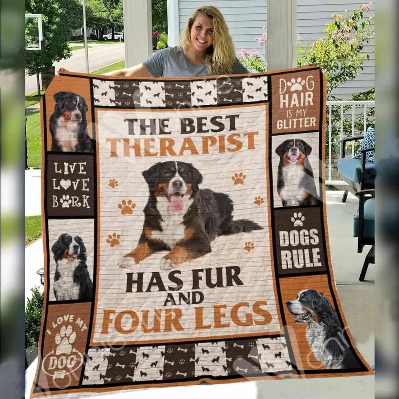 Bernese Mountain Dog O Quilt Wc and Home Decor