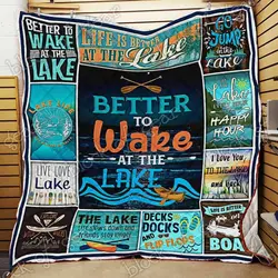 Better To Wake At The Lake Kayak Cl18100072Mdq Quilt Blanket and Home Decor