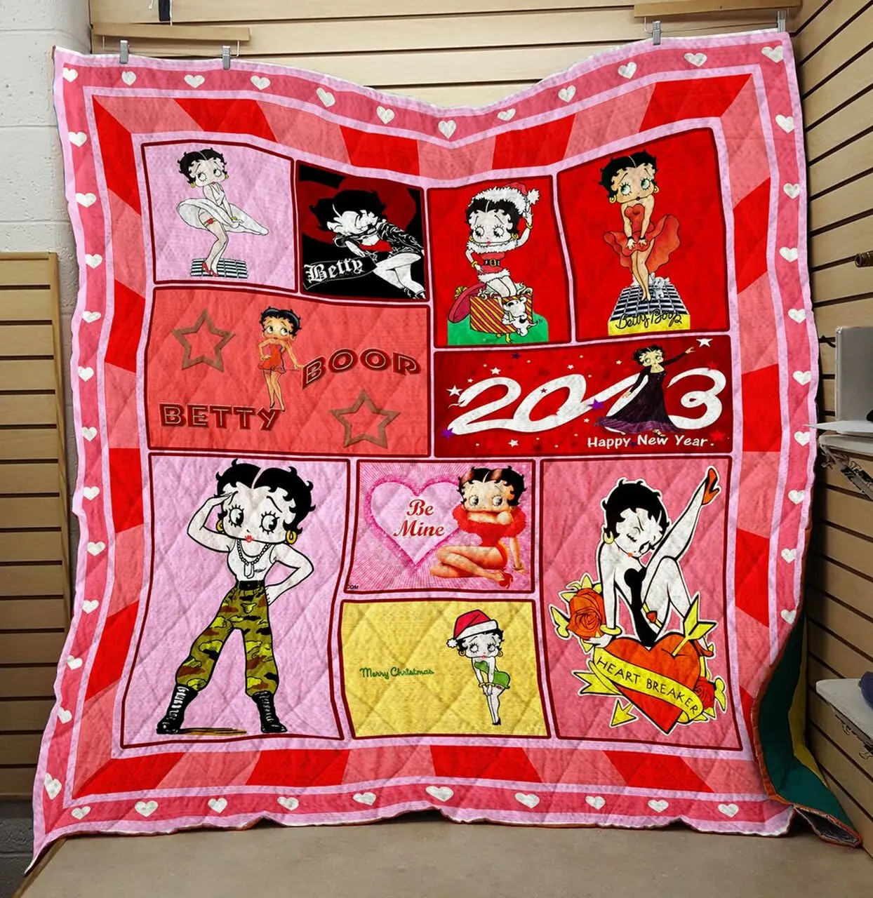 Betty Boop Be Mine Quilt V5 Quilt and Home Decor