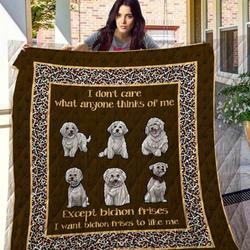 Bichon Frise 09 Blanket Th10072019 Quilt and Home Decor