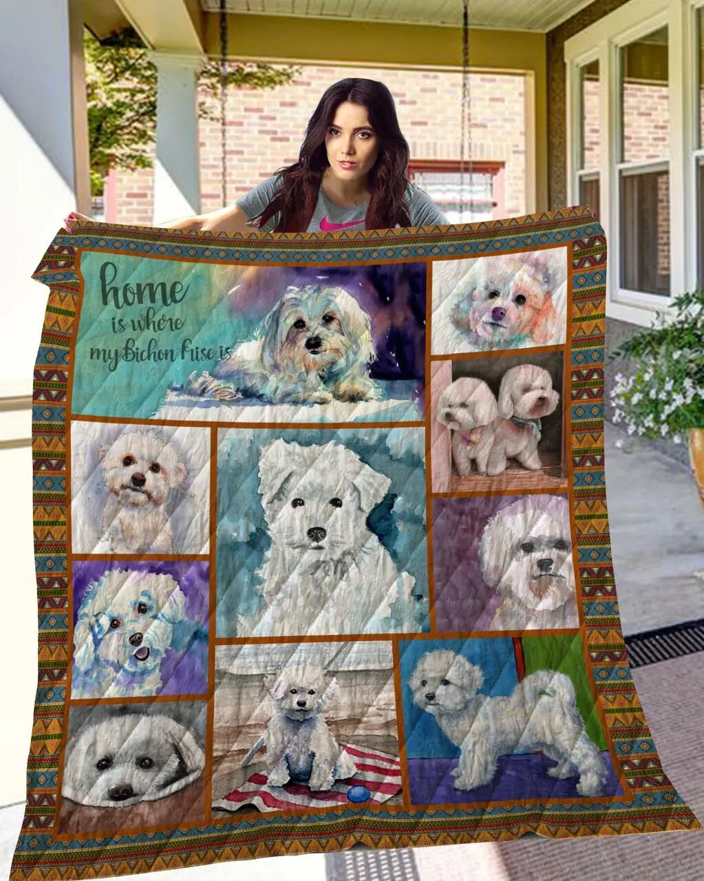 Bichon Frise 10 Tlq0015 Quilt Quilt and Home Decor