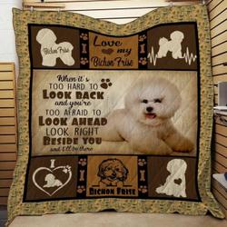 Bichon Frise Love Jfj Quilt Ge and Home Decor