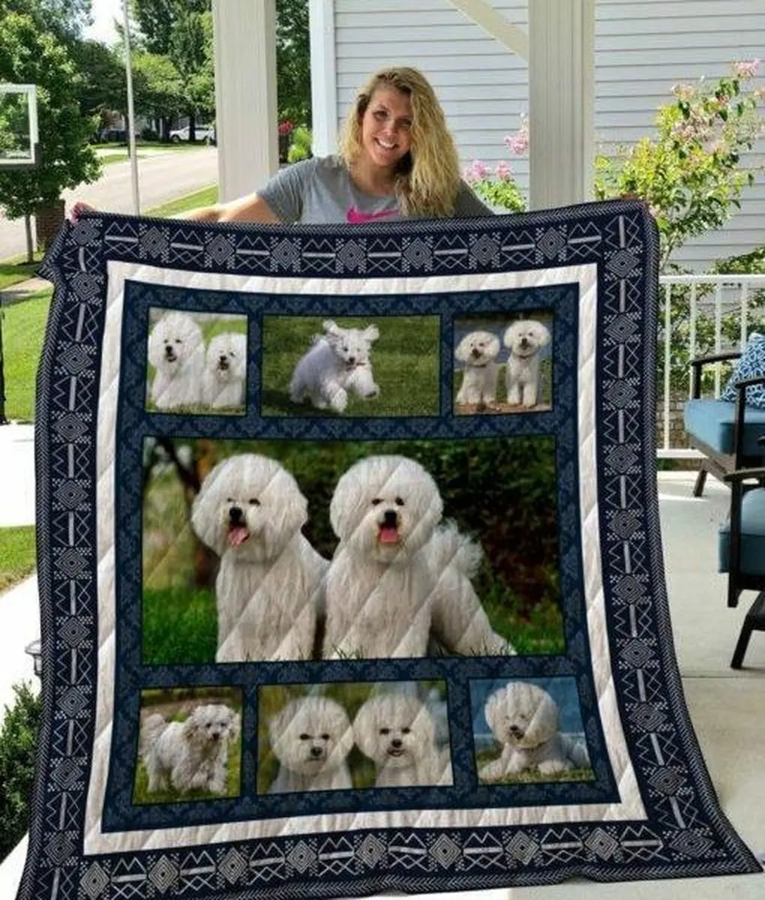 Bichon Frisxc3Xa9 Quilt Blanket Qui3002 and Home Decor
