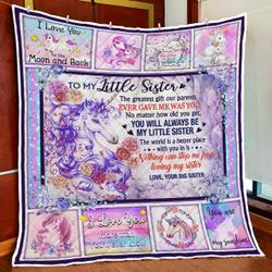 Big Sister To Little Sister Quilt Blanket and Home Decor