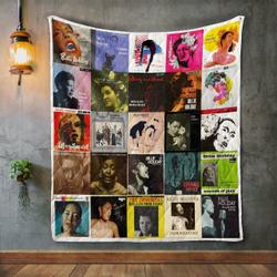 Billie Holiday Album Covers Quilt Blanket and Home Decor