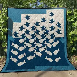 Bird And Fish Bt300505 Quilt Blanket and Home Decor