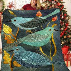 Bird Jfj Quilt Ex and Home Decor