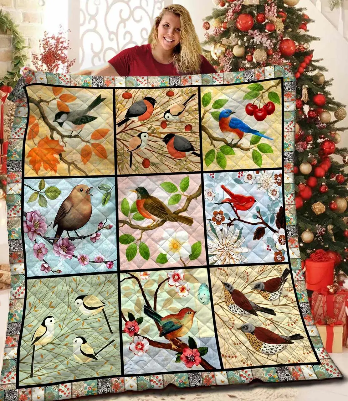 Bird Jfj Quilt Iv and Home Decor