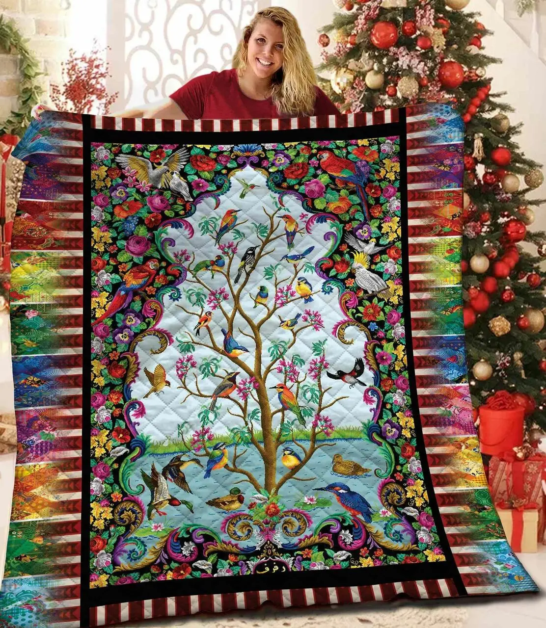 Bird Jfj Quilt No and Home Decor