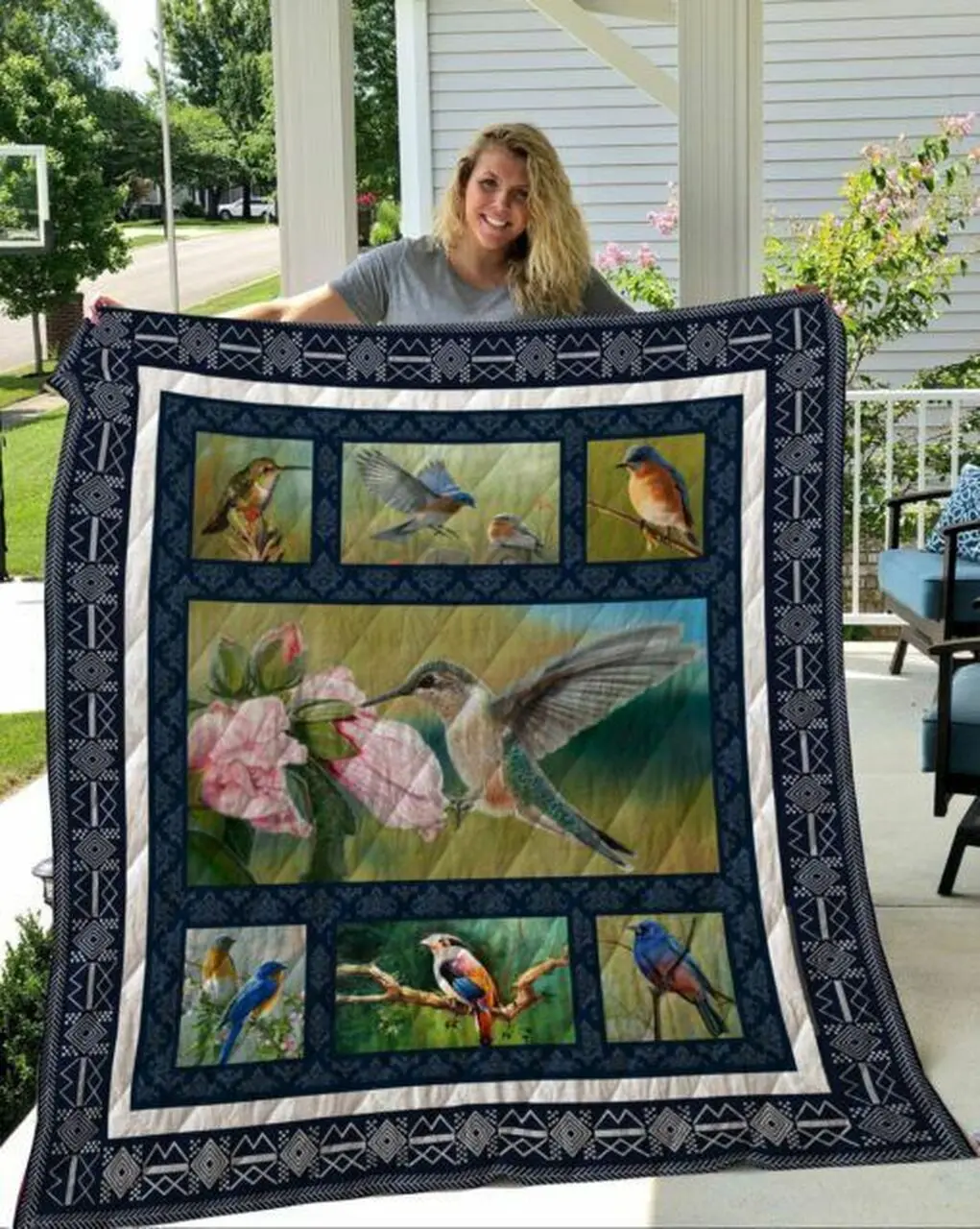 Bird Jfj Quilt Wl and Home Decor