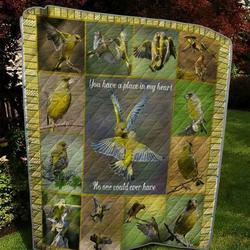 Bird You Have A Place In My Heart Quilt Design By Exrain and Home Decor