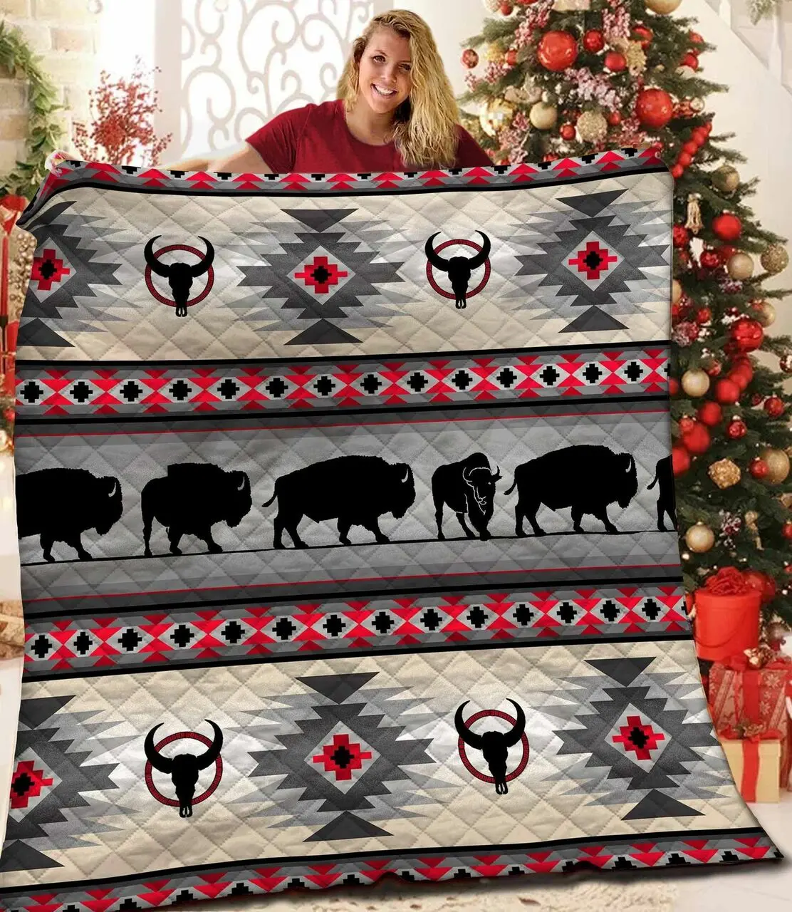 Bison Jfj Quilt Pn and Home Decor