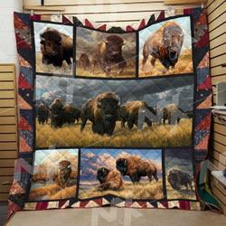 Bison Quilt Blanket Dhc0910331Vt and Home Decor