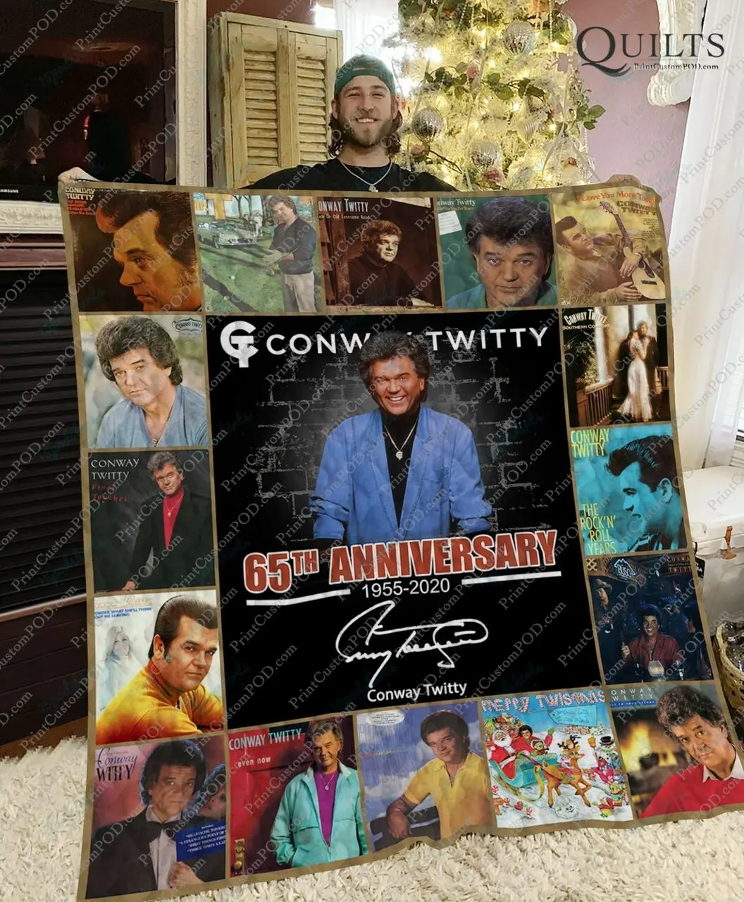 Bl Conway Twitty Quilt Blanket and Home Decor