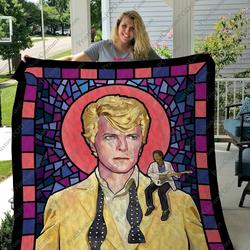 Bl David Bowie Saint Quilt Blanket and Home Decor