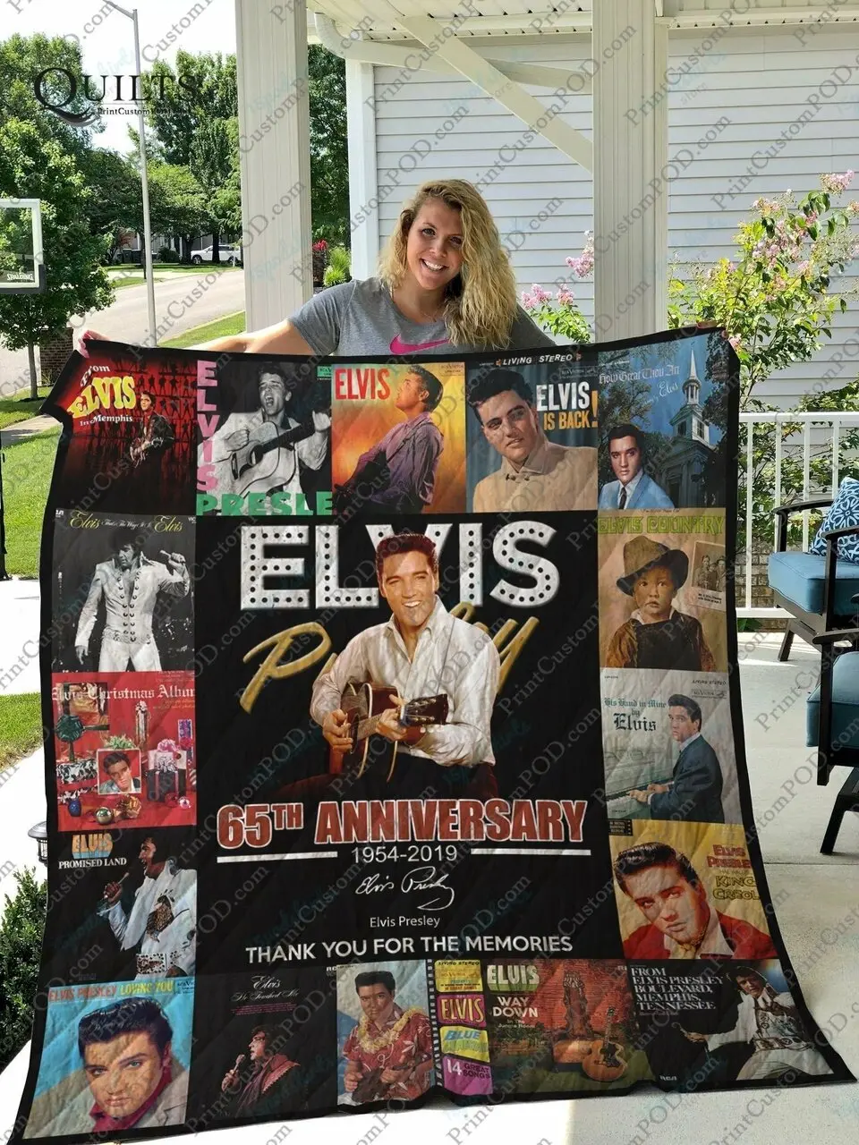 Bl Elvis Presley Quilt Blanket and Home Decor