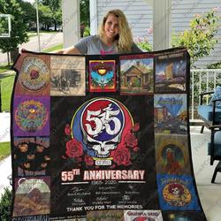 Bl Grateful Dead Quilt Blanket and Home Decor