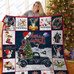 Bl Ht Christmas Truck Quilt Blanket and Home Decor