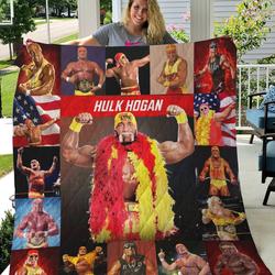 Bl  Hulk Hogan 60Th Quilt Blanket      and Home Decor