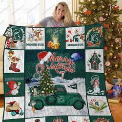 Bl Mss Christmas Truck Quilt Blanket and Home Decor