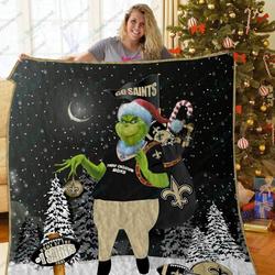 Bl Nos Grinch Quilt Blanket and Home Decor