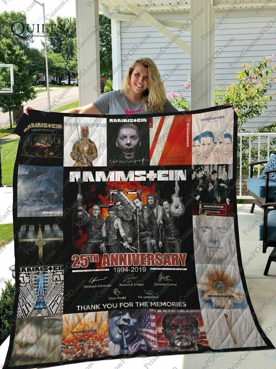 Bl Rammstein Quilt Blanket and Home Decor