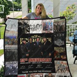 Bl The Highway Men Quilt Blanket and Home Decor