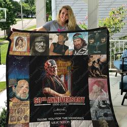Bl Willie Nelson Quilt Blanket and Home Decor