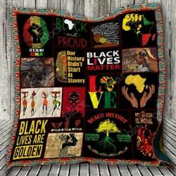 Black And Proud Cl2100065Mdq Quilt Blanket and Home Decor