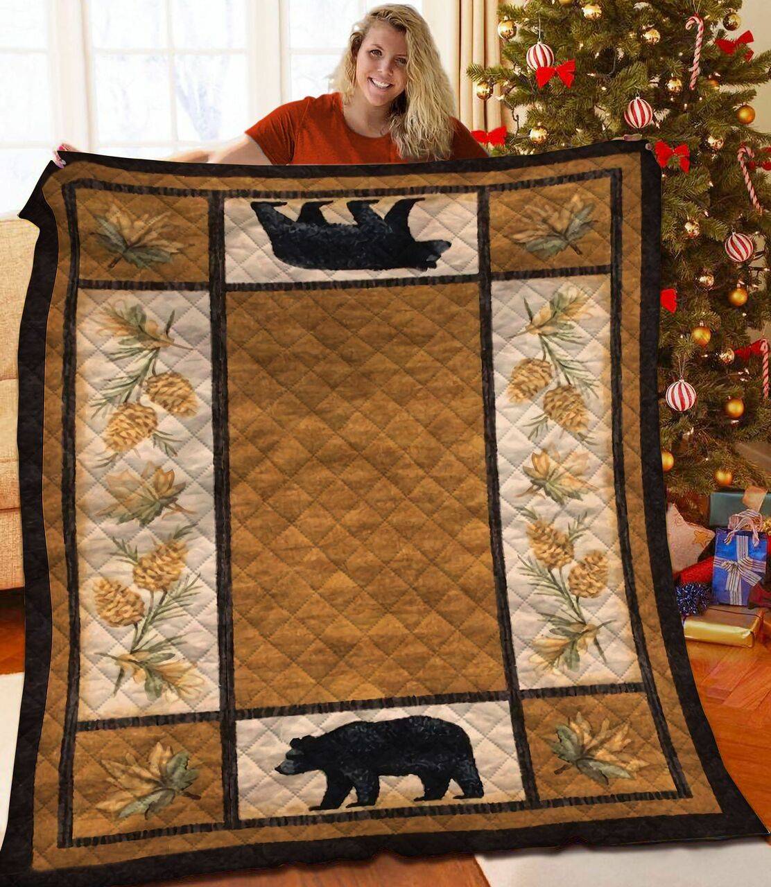 Black Bear Grove Jfj Quilt Bl and Home Decor