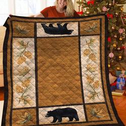 Black Bear Grove Jfj Quilt Bl and Home Decor