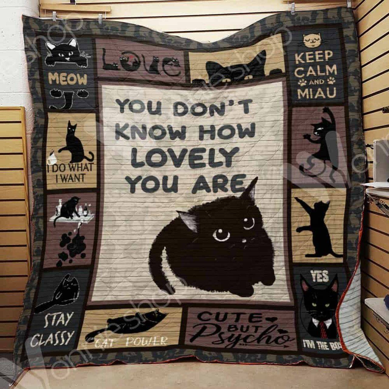Black Cat Cl15100015Mdq Quilt Blanket and Home Decor
