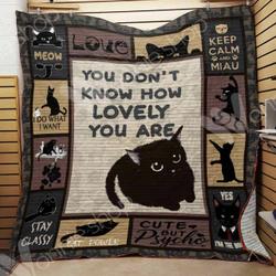 Black Cat Cl15100015Mdq Quilt Blanket and Home Decor