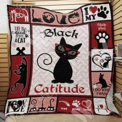 Black Cat Hur Quilt Cysiat and Home Decor