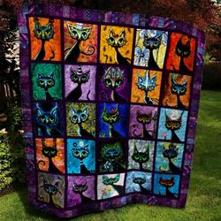 Black Cat Quilt Blanket BBB120630NB and Home Decor