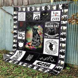 Black Cats Rock Pkd200664 Quilt Blanket and Home Decor