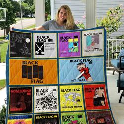 Black Flag Quilt Blanket 01 and Home Decor