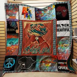 Black Girl African Beautiful Quilt Quilt Blanket Dhc150120801Td and Home Decor