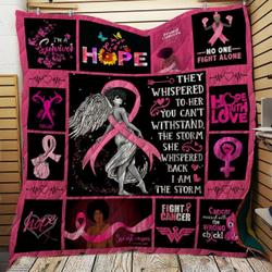 Black Girl Fight Cancer Quilt Quilt Blanket Dhc150120819Td and Home Decor