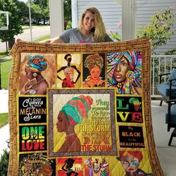 Black Girl My Black Is So Beautiful Quilt Blanket Great Customized Gifts For Birthday Christmas Thanksgiving Perfect Gifts For Black Daughter Girlfriend Wife and Home Decor
