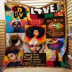 Black Girl Queen Quilt Blanket Dhc150120533Td and Home Decor