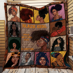 Black Girl She Slays She Prays She Is Beautiful Bold Quilt Quilt Blanket Dhc150120821Td and Home Decor